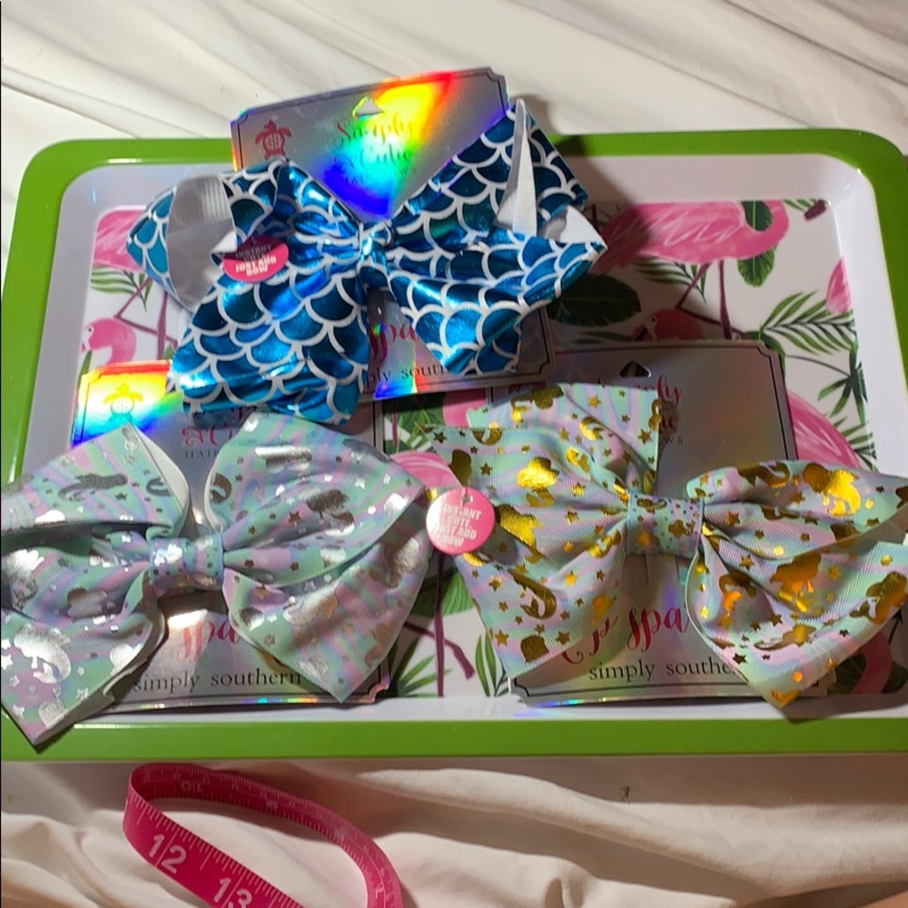 3!!! Simply Southern Mermaid Theme Girls Hair Bows